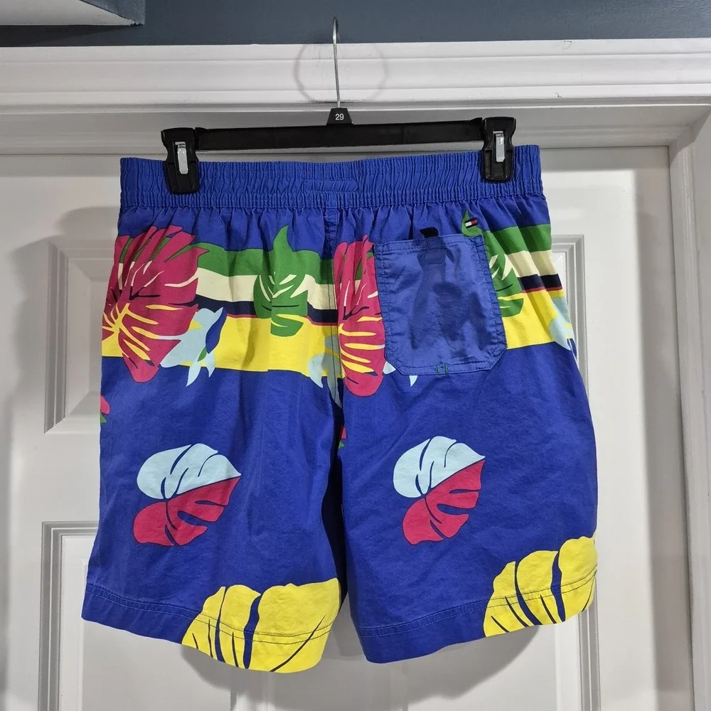 Tommy Hilfiger Swim Trunks Mens Large Tropical Hawaiian Resort Lined Surf Shorts